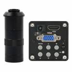 100X 130X C Mount Lens 14MP 1080P 60F / S HDMI VGA Video Camera 56LED Light Digital Microscope Set