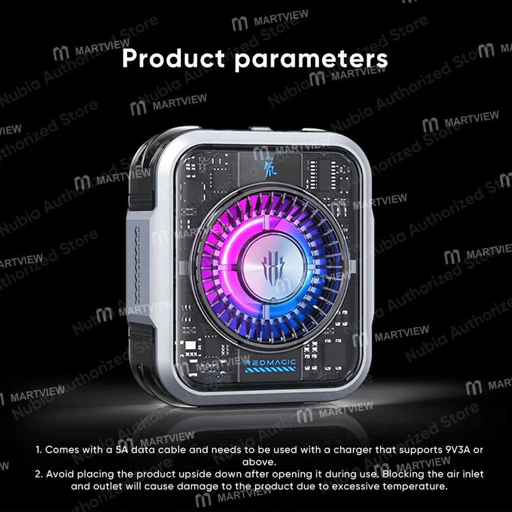 nubia redmagic-5pro-36w-semiconductor-magnetic-cooler-with-rgb-lighting-effect-6