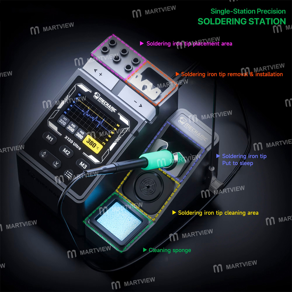 mechanic x120-ultra-pen-style-smart-temperature-adjustable-single-station-soldering-station-9