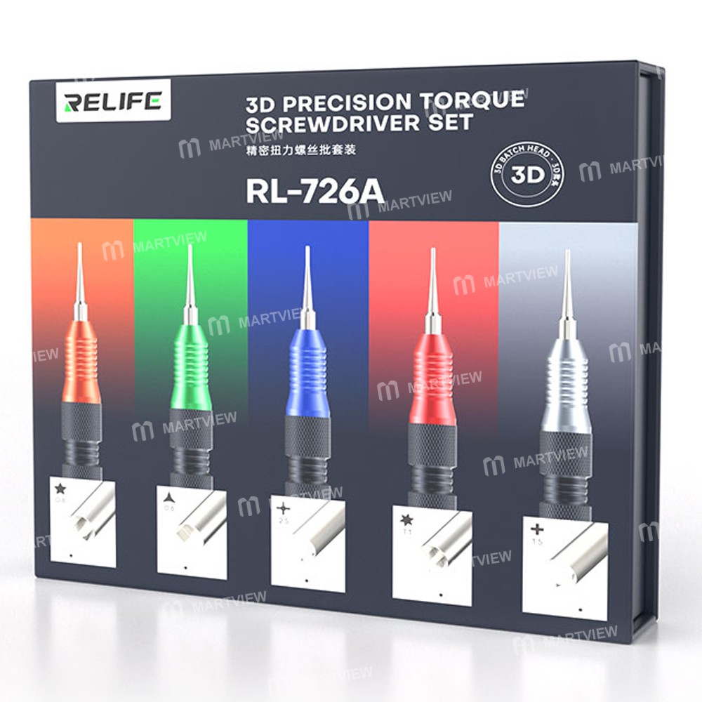 relife rl-726a-5-in-1-strong-magnetic-3d-torque-precision-screwdriver-set-for-disassembly-repair-5