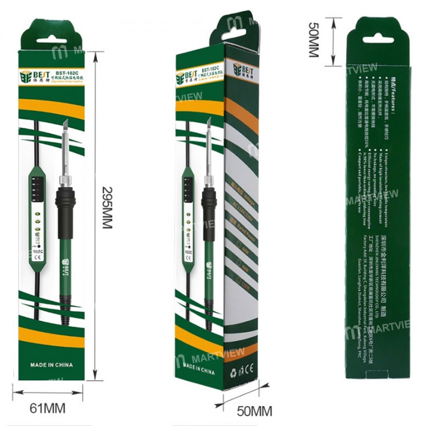 BST-102C 90W Portable Anti-static 5-speed Adjustable Temperature Electric Soldering Iron