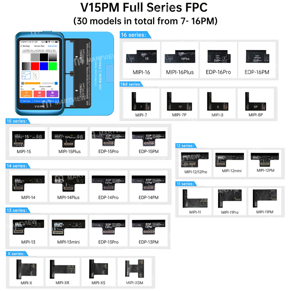 JCID V15 / V15PM Professional LCD Touch Screen Tester for iPhone / Android Phones