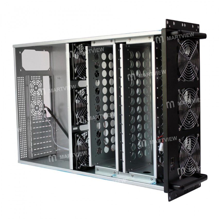4U 28 Slots Multi Hard Disk Chassis E-ATX Motherboard Host Industrial Computer Server Chassis with 6