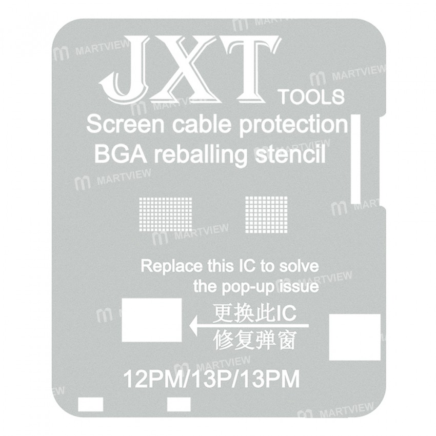 JXT LCD Screen Cable Protection & Tin Planting Steel Mesh for iPhone 11-13 Pro Max