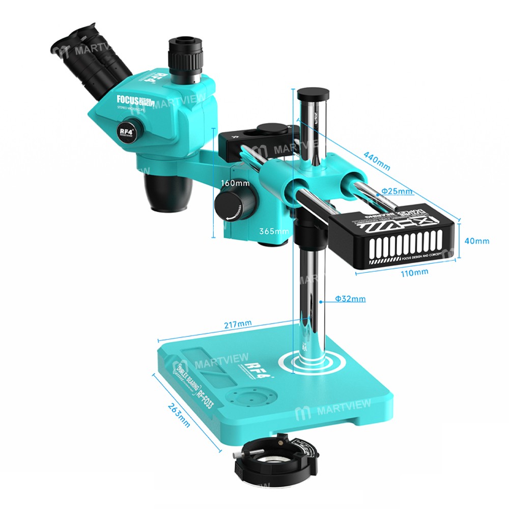 rf4 rf-fo33d-6565pro-65-65x-synchronous-zoom-trinocular-stereo-microscope-6