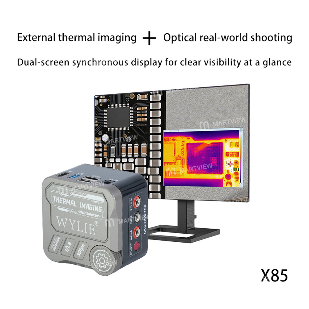 wylie x85-hdmi-usb-dual-output-4k-hd-microscope-camera-with-thermal-imaging-multimeter-functions-10