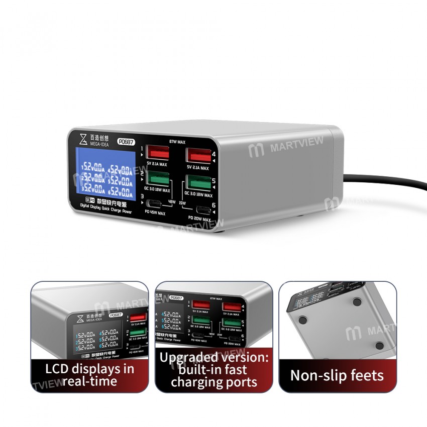 mega idea-multi-port-digits-display-desktop-usb-quick-charger-4