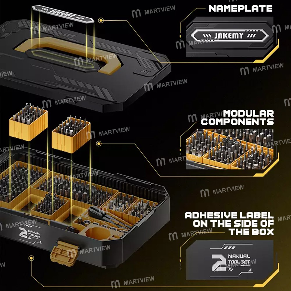 jakemy jm-8199-257-in-1-modular-manual-toolbox-with-manual-screwdriver-handle-252-precision-bits-8