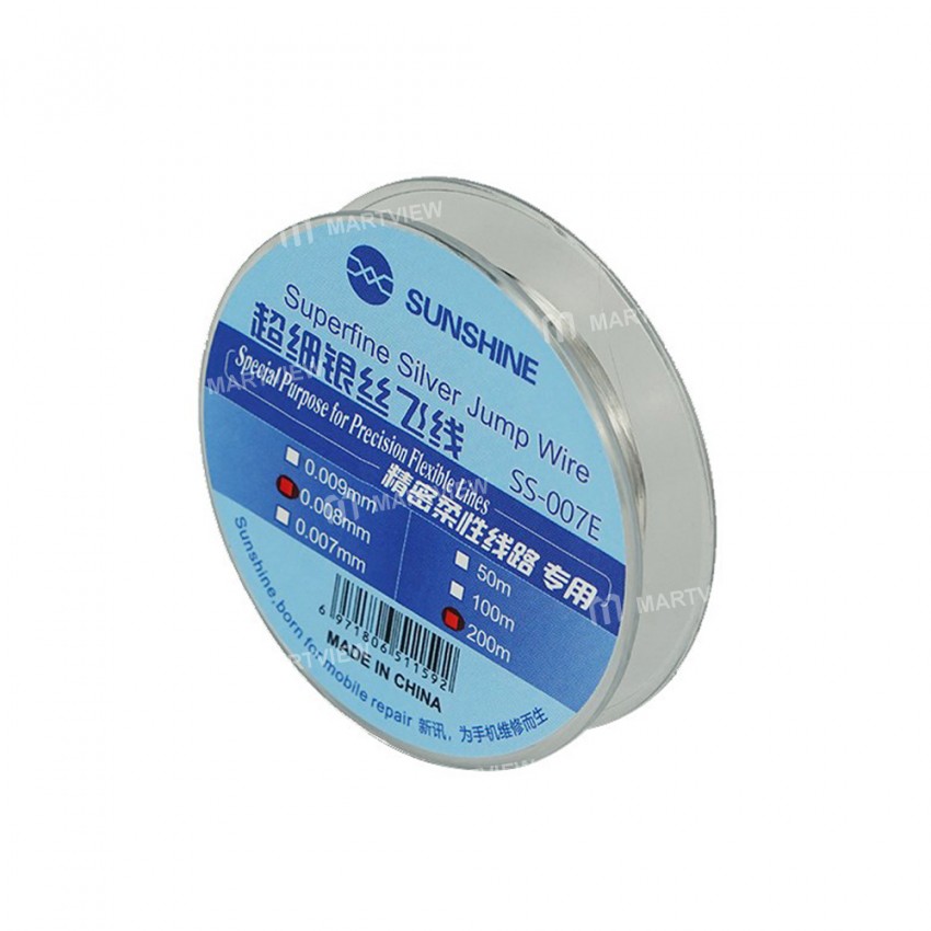 Sunshine SS-007E 0.007mm 0.009mm 200M Precision Flexible Circuit Dedicated Ultra-fine Silver Fly Wir