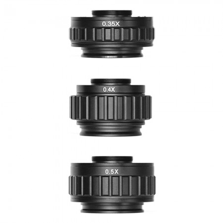 Amaoe CTV 0.35X / 0.4X / 0.5X Focus 38mm Adjustable C-Mount Adapter for Trinocular Stereo Microscope