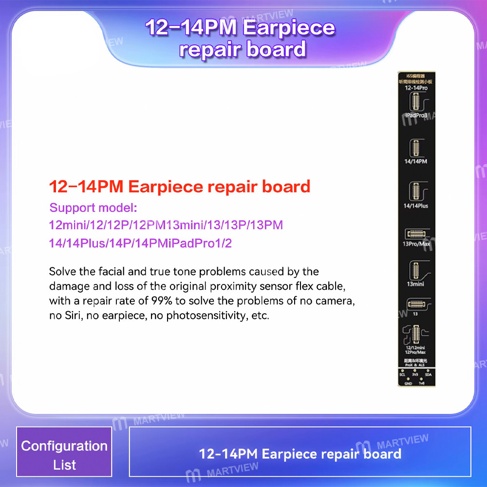 i2c a8s-i6s-programmer-battery-dot-matrix-original-color-earpiece-camera-face-id-repair-boards-6