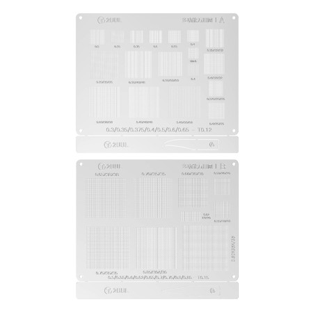2uul BG02 AB 0.3-0.85 Spacing Universal BGA Reballing Stencil - 2Pcs
