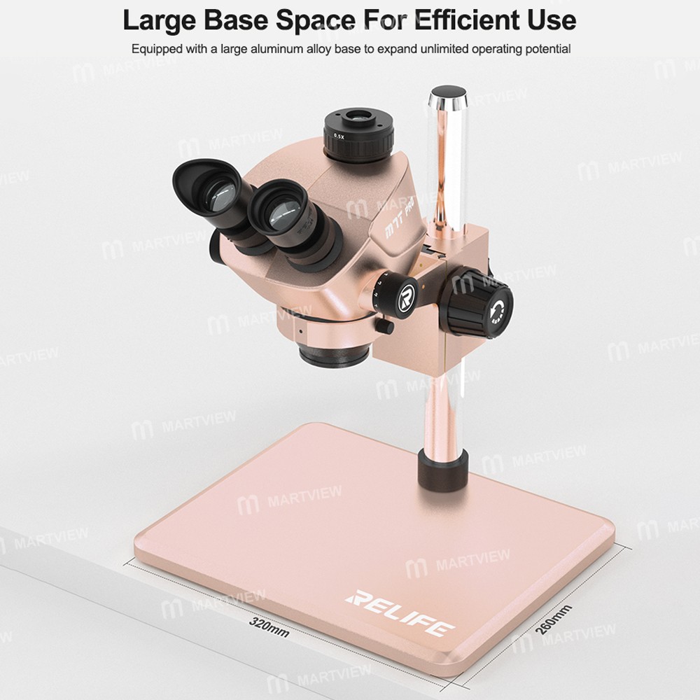 relife rl-m7t-pro-b11-7x-50x-continuous-zoom-colorful-trinocular-hd-stereo-microscope-13