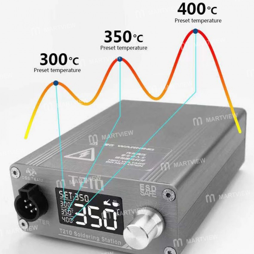 OSS Team T210 75W LED Display Auto Sleep Rapid Heating Soldering Station