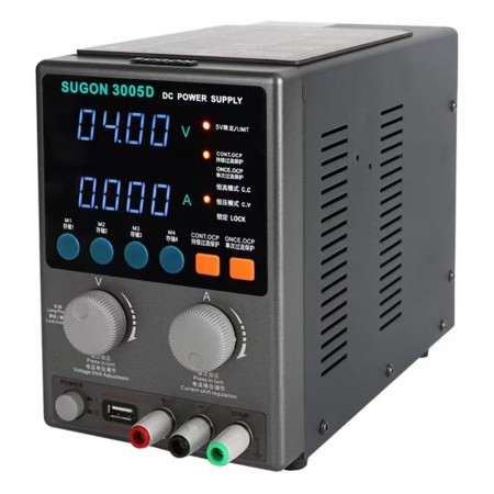 Sugon 3005D 30V / 5A Regulated Adjustable Digital DC Power Supply for Mobile Phone Repair