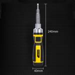 Deli DL260016 16-in-1 Three-Way Adjustable Chrome Vanadium Steel Ratchet Screwdriver