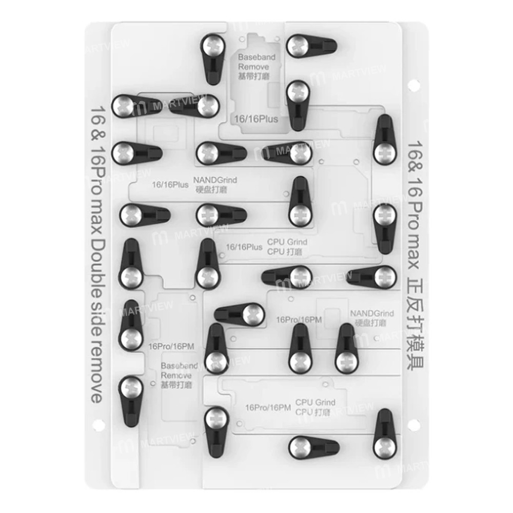 JCID EM02 Dedicated Grinding Mold for iPhone 16 Series CPU / Baseband / Hard Drive Grinding