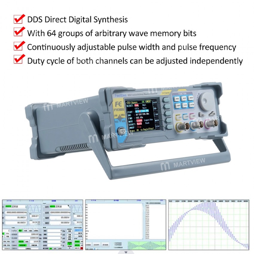 feelelec fy8300s-20m-20mhz-3-channel-arbitrary-waveform-signal-generator-with-ttl-level-vco-2