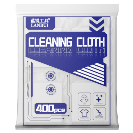 Lanrui BM-13 4-inch Dust Free Cleaning Cloth for Glasses / Screens / Lenses Cleaning - 400Pcs
