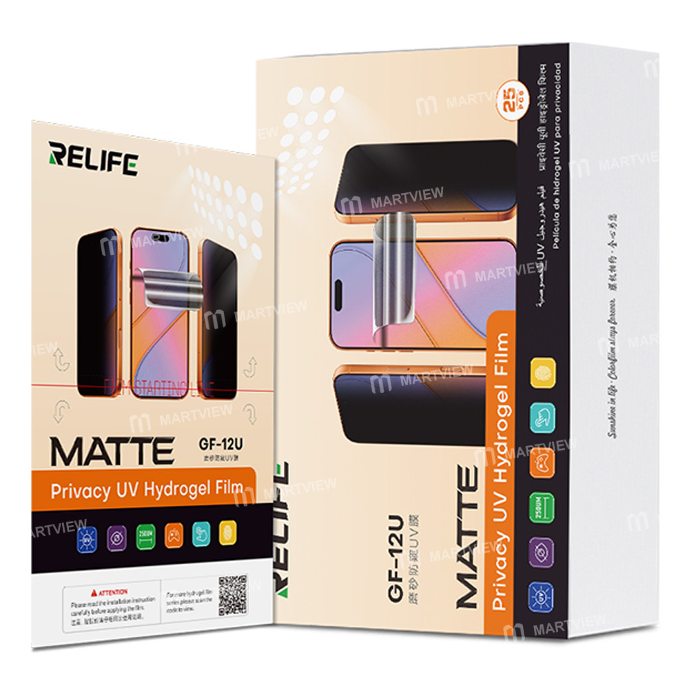 relife gf-12u-tempered-privacy-matte-uv-film-with-uv-curing-led-lamp-1