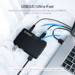 Orico H4928-U3 4-Port Superspeed USB 3.0 HUB with 12V Power Adapter for Desktop Computer Laptop