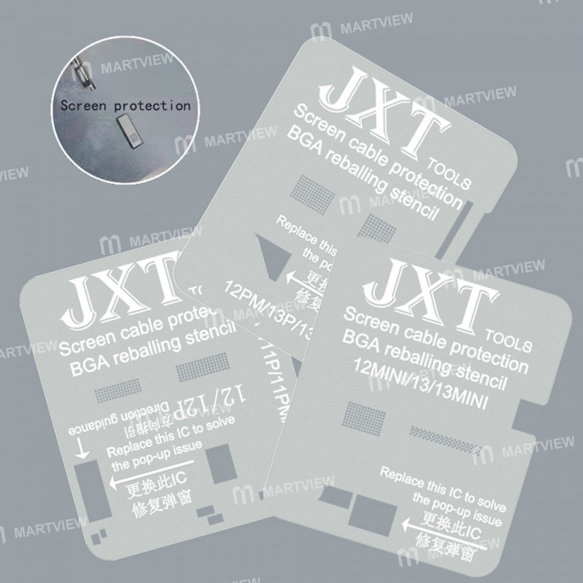 JXT LCD Screen Cable Protection & Tin Planting Steel Mesh for iPhone 11-13 Pro Max