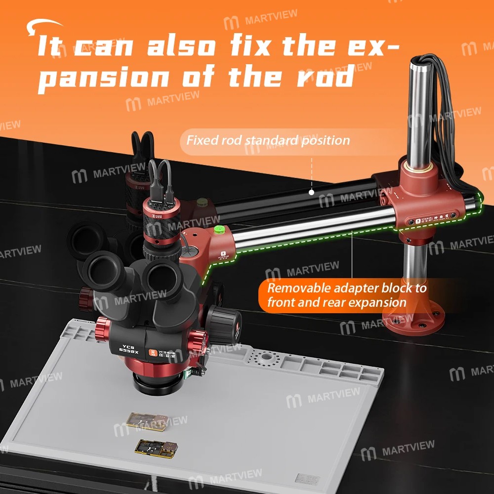 ycs dragon-arm-360-rotation-microscope-swing-arm-bracket-with-levelling-device-5