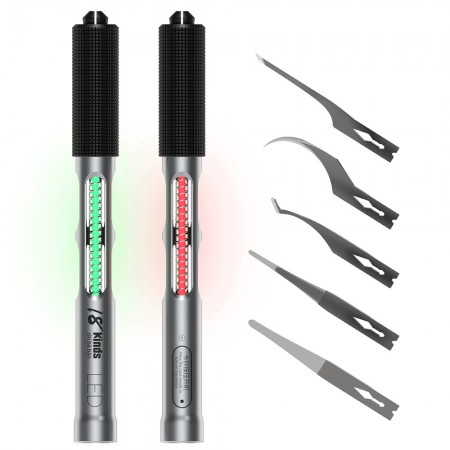 18 Kinds LED Pure Hand-polished Knife Kit with Ma Series Blades for IC CPU Prying / Glue Removal