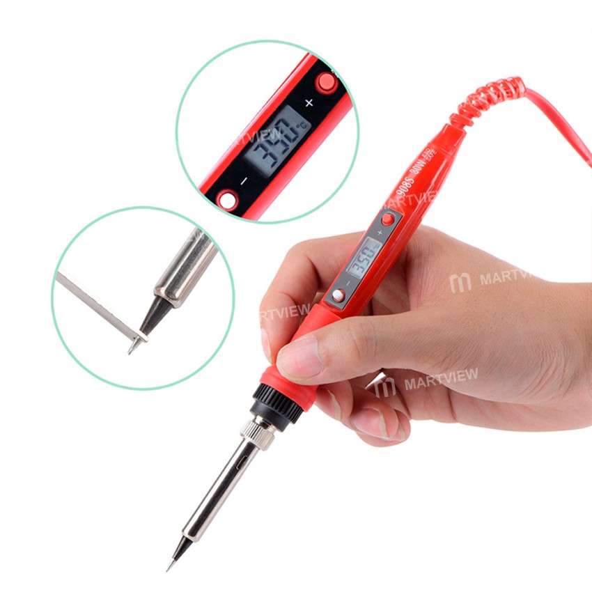 JCD 908S 80W LCD Adjustable Temperature Solder Welding Electric Soldering Iron with Soldering Iron T