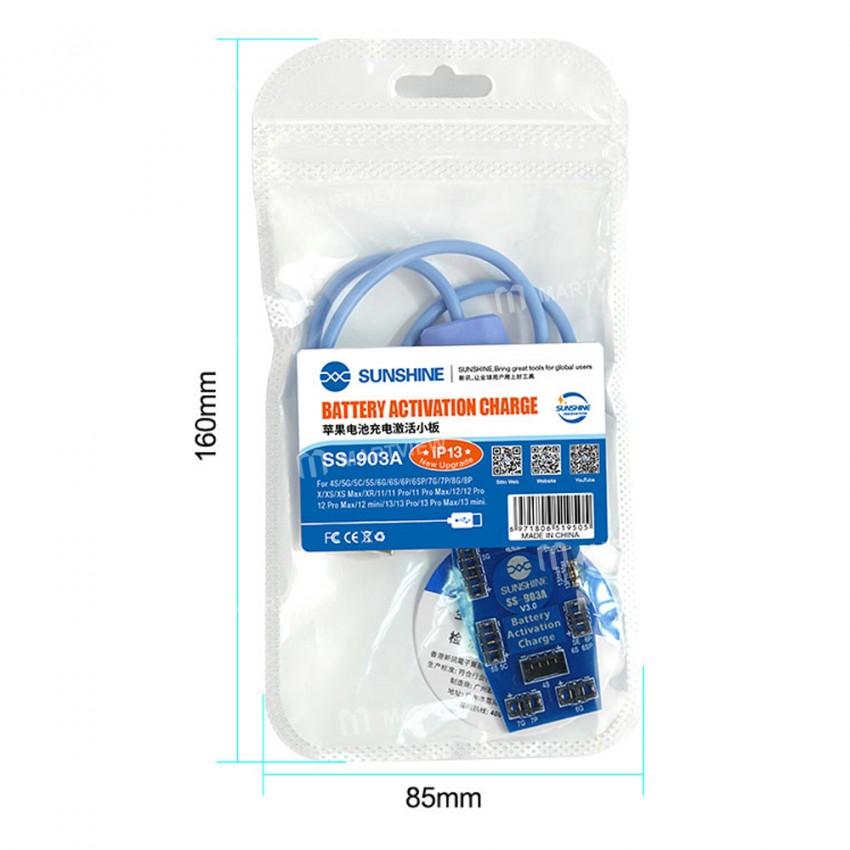 Sunshine SS-903A V3.0 IP Battery Charging Activation Small Board for iPhone 4S to 13 Pro Max