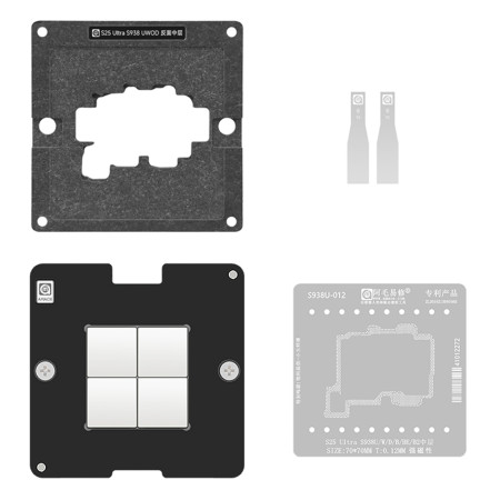 Amaoe Reverse Middle Layer BGA Reballing Stencil Platform Set for Samsung S25 Ultra S938U / W / D / B / BE / B2