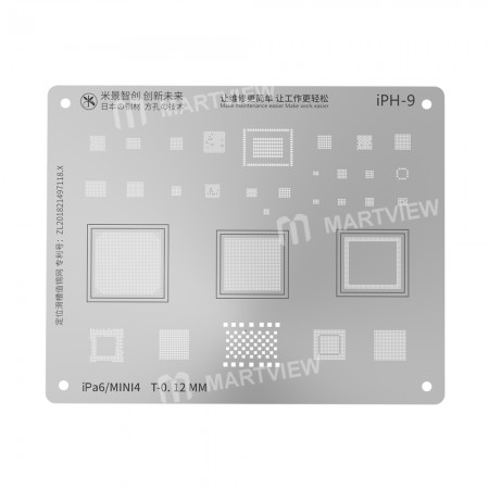 MiJing Reballing Stencil Plant Tin Steel Net for iPad 6 / iPad mini 4