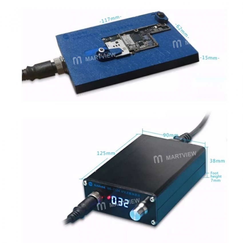 Sunshine SS-T12A for iPhone X Mainboard Stratified Heating Table 185 degrees accurate Rapid Separati