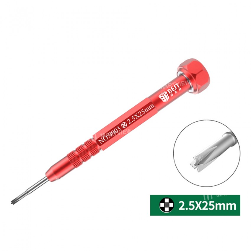 BST-9903 360 Rotation Aluminum Alloy Precision Magnetic Screwdrivers with S2 Steel Bits