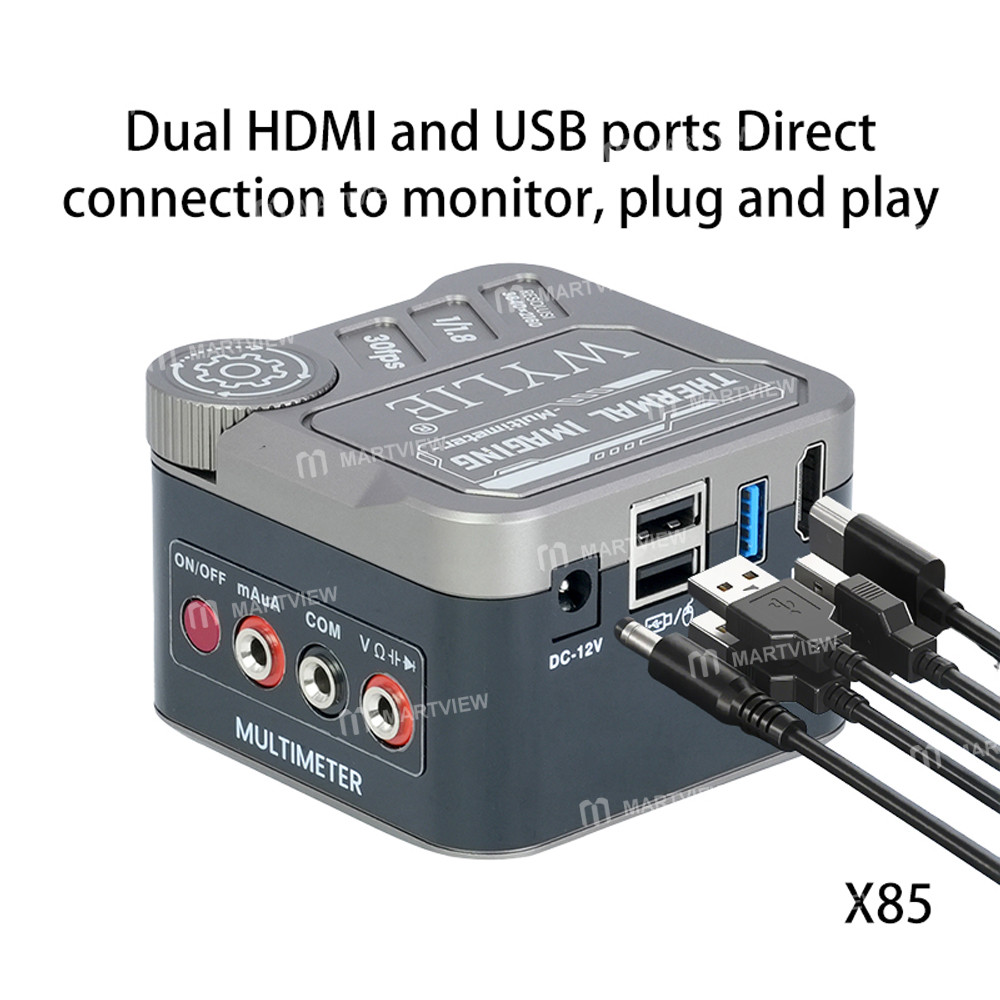 wylie x85-hdmi-usb-dual-output-4k-hd-microscope-camera-with-thermal-imaging-multimeter-functions-9