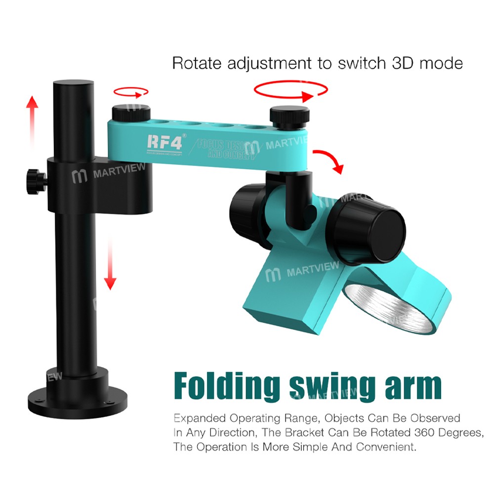 rf4 rf-fo19-telescopic-articulating-arm-rotatable-universal-bracket-for-stereo-microscope-7