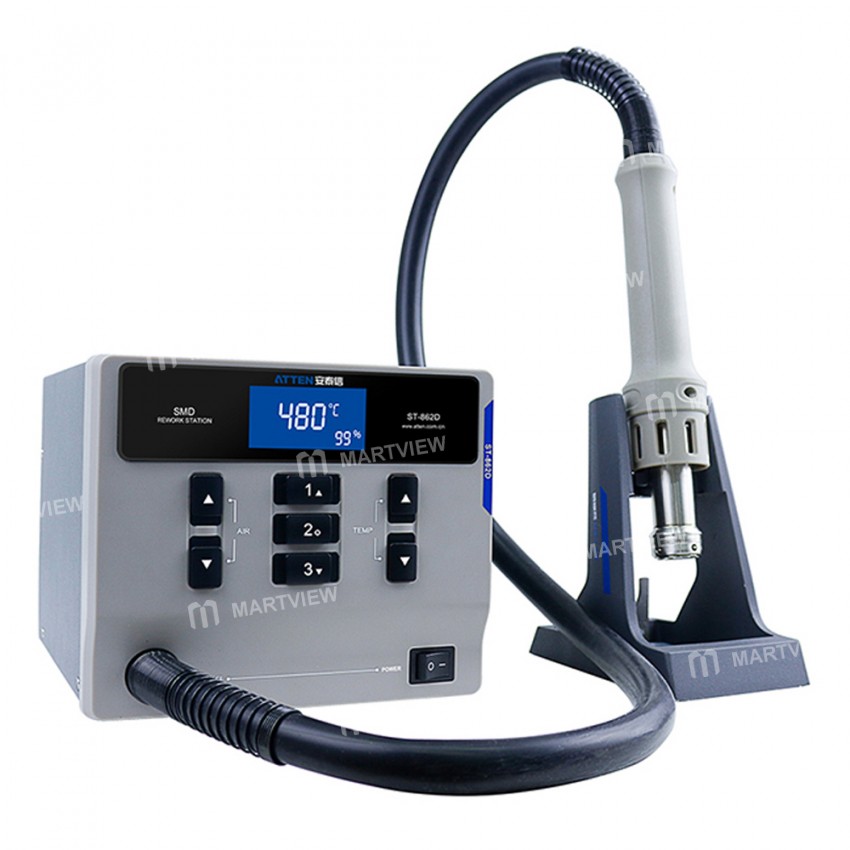 Atten ST-862D 1000W Lead-free Hot Air Gun Soldering Station with Intelligent Digital Display