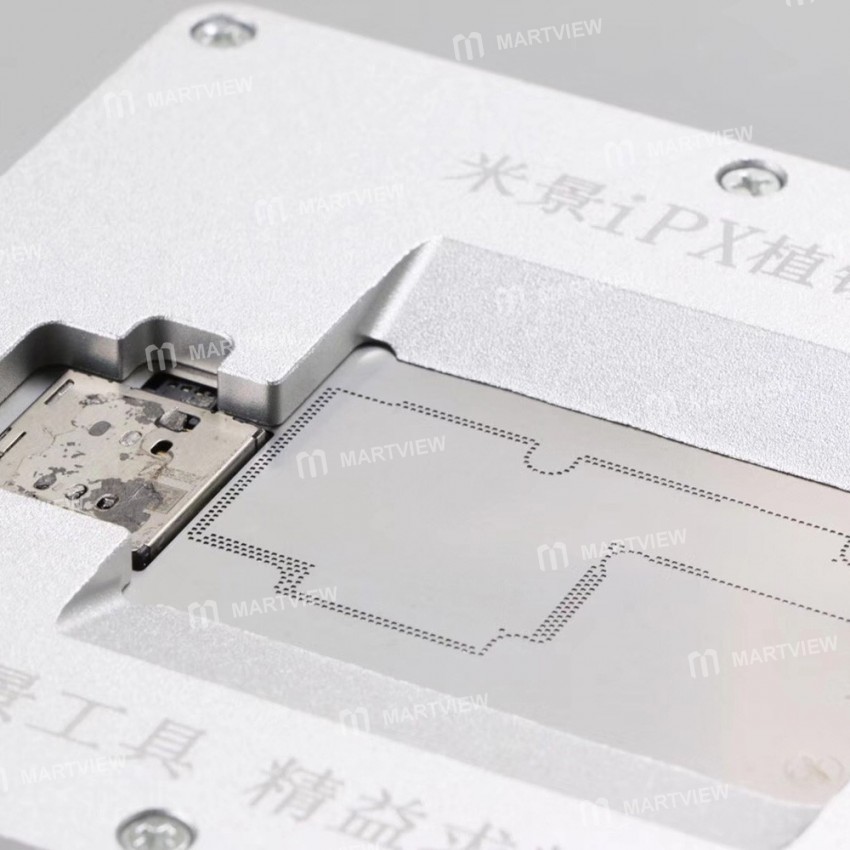 MiJing 2 in1 BGA Reballing Stencil Platform Jig Fixture Motherboard Fixure for iPhone X