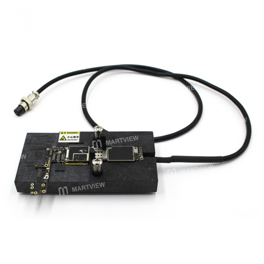 HYTBOX Digital Thermostatic Electric Soldering Iron with Preheating station Fixture holder for iPhon