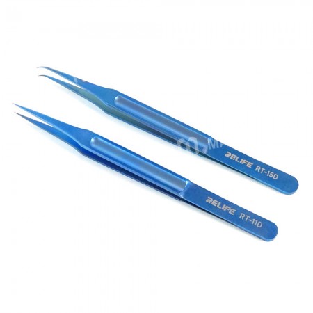 Relife RT-11D / RT-15D Ultra Lightweight High Precision No-Magnetic Titanium Alloy Tweezers