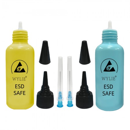Wylie ESD Plastic Alcohol Bottle Dispenser with Stainless Steel Needle