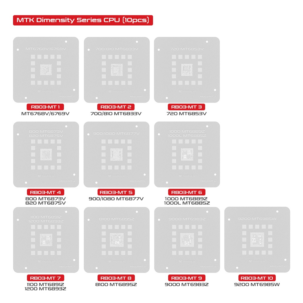 mtk dimensity-series-cpu-10pcs
