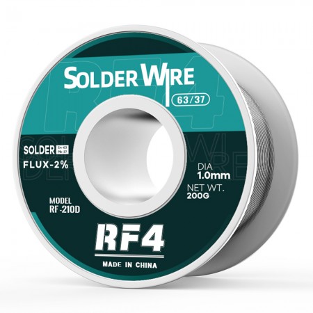 RF4 RF-210D 200g 1.0mm 63%Sn Lead Rosin Core Solder Tin Wire