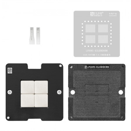 Amaoe 0.15mm BGA Reballing Stencil Platform Set for LPDDR5 K3LKBKB0BM