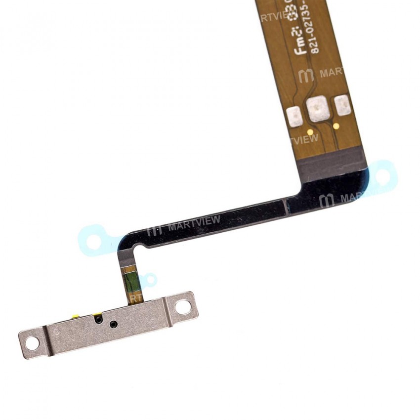 Replacement power button flex cable with metal bracket assembly for iPhone 12 pro max