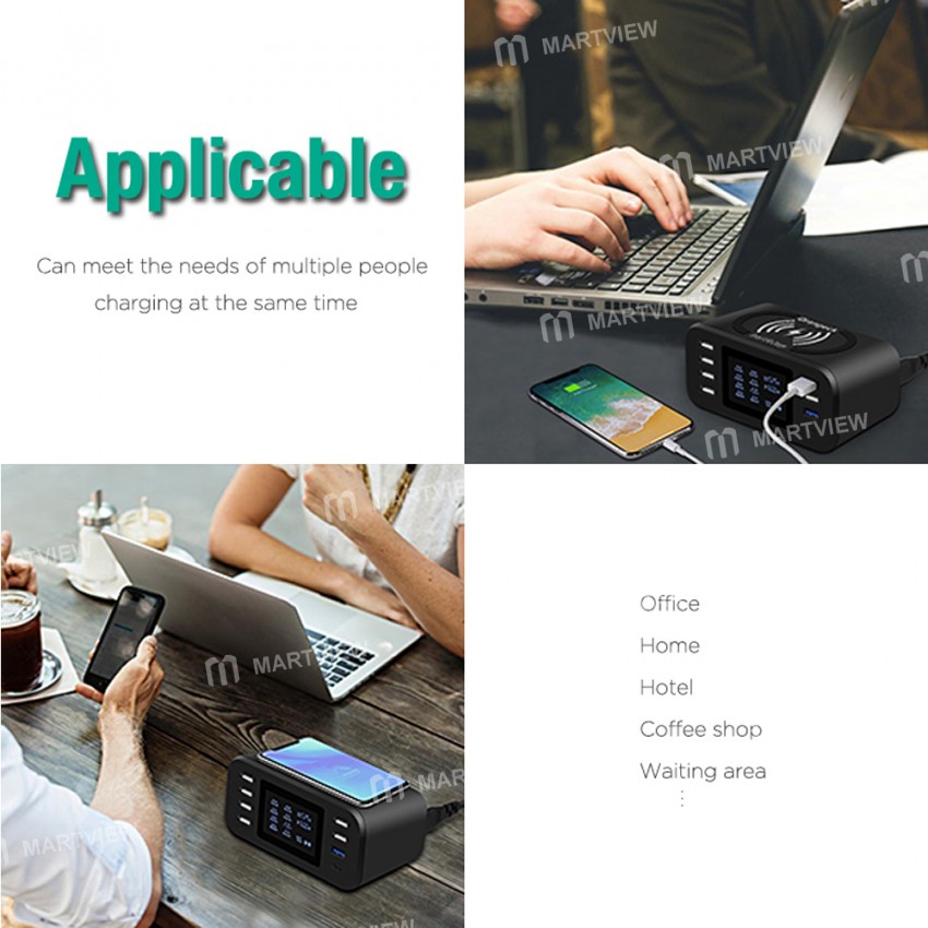 multi functional-60w-qc-30-usb-smart-digital-display-charger-support-10w-wireless-charging-10