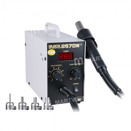 Quick 857DW+ Adjustable Hot Air Gun Soldering Rework Station
