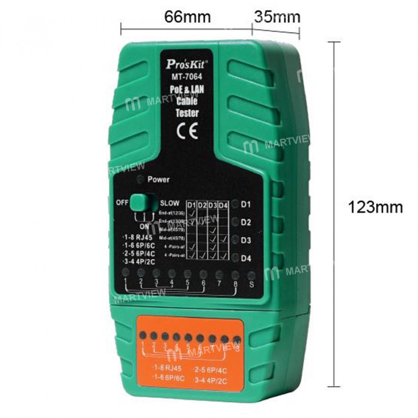 proskit mt-7064-c-2-in-1-separate-type-multi-functional-video-surveillance-poe-network-cable-tester-
