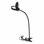 3-10X USB Portable Clamp Type Table Magnifying Glass Gripping Magnifier With LED Light