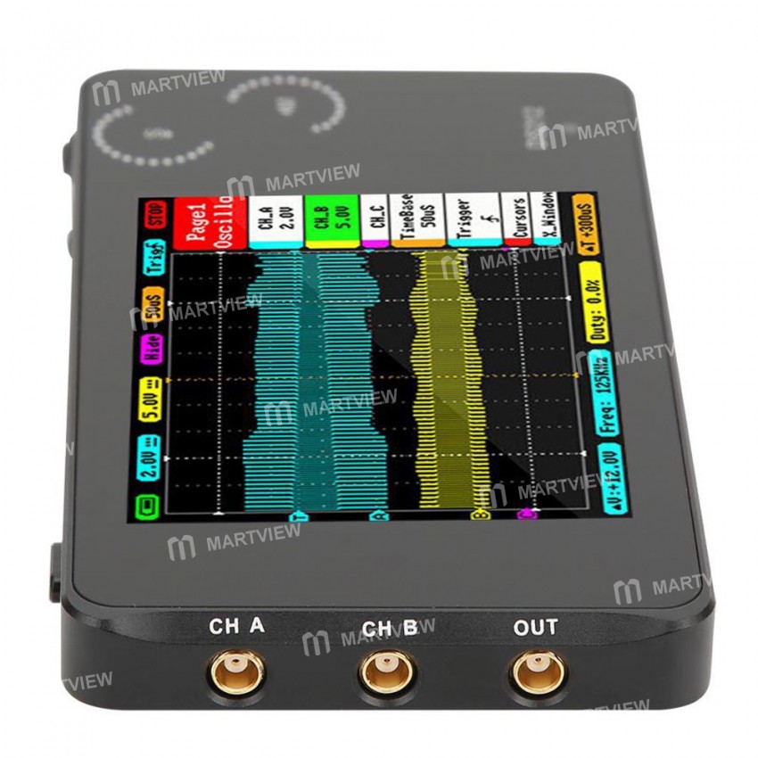 DS212 Portable Dual-channel Digital Touch Screen Oscilloscope with USB Interface
